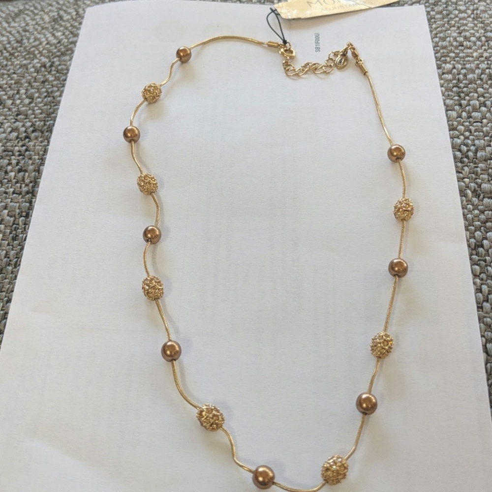 Monet adjustable necklace with tags